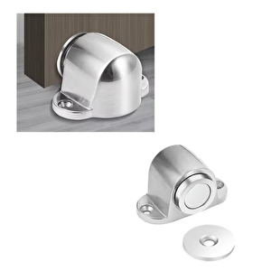 Mıknatıslı Yer Kapı Tamponu Stoper Krapı Kapı Tutucu İnox