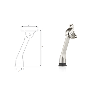 Kapı Stoperi Ayaklı Kapı Durdurucu Yaylı Kapı Tutucu İnox