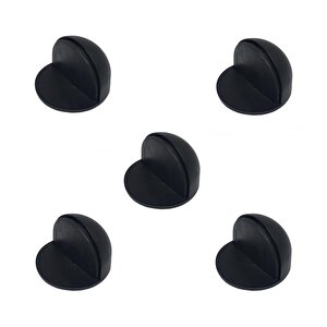 5 Adet Yarım Ay Yapışkanlı Kapı Tamponu Stoper Siyah 3,5 Cm