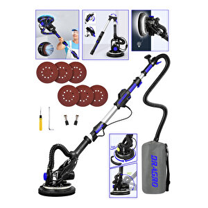 Profesyonel Led Işıklı Alçıpan Duvar Zımpara Makinası Toz Emmeli