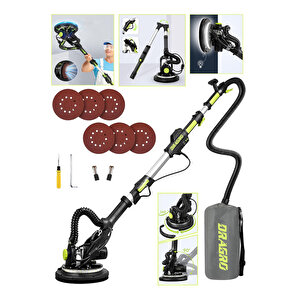 Profesyonel Led Işıklı Alçıpan Duvar Zımpara Makinası Toz Emmeli