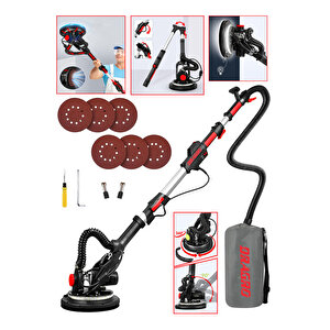 Profesyonel Led Işıklı Alçıpan Duvar Zımpara Makinası Toz Emmeli