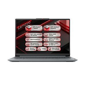 Ideapad Slim 3 15abr8 Amd Ryzen 7 5825u 8gb 512gb Ssd 15.6" Fhd Windows 11 Pro Laptop, Notebook 82xm00u8tx 002