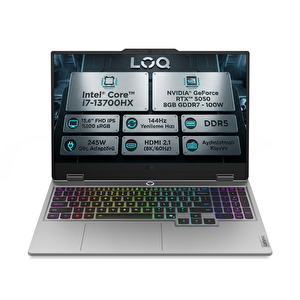 Loq Intel Core I7-13700hx 16gb 512gb Ssd 8 Gb Rtx5050 144hz 15.6" Fhd Freedos Gaming Laptop 83je00wgtr