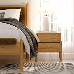 Fil Meşe Komodin 2 Çekmeceli