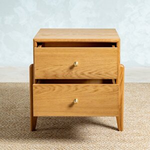 Fil Meşe Komodin 2 Çekmeceli