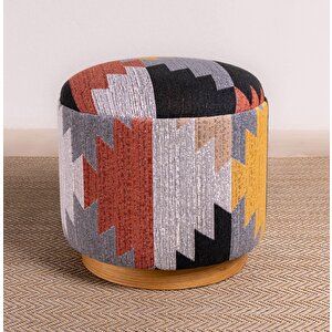 Geometrik Desenli Puf