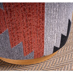 Geometrik Desenli Puf