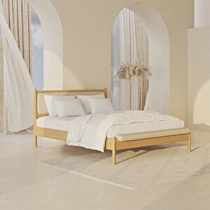 Finn Meşe Karyola 160x200 Fitilli Kadife