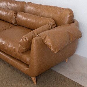 Mevy Üçlü Koltuk Deri