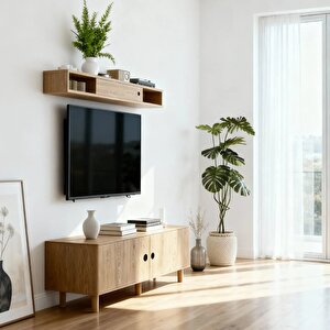 Suprema Meşe Tv Ünitesi 140 Cm Ahşap
