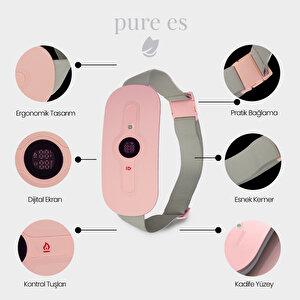 Akıllı Isıtıcılı Masaj Kemeri Pembe