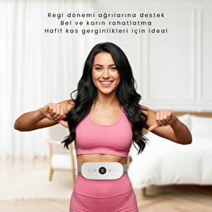 Akıllı Isıtıcılı Masaj Kemeri Beyaz