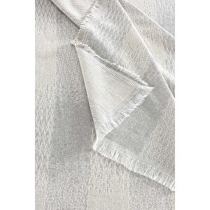 Jakarlı Koltuk Örtüsü 180x240 Cm Gri