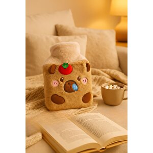 Yoyoso Sevimli Kapibara Figürlü Sıcak Su Torbası Bej 800ml