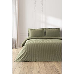 Bristol Saten Nevresim Takımı Tek Kişilik Yeşil