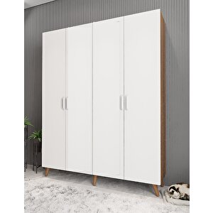 Süper Eko Dört Kapaklı Portmanto Ceviz&beyaz P.d.s.e_7_180cm 160 cm