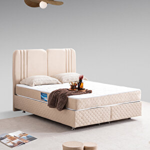 Paul Çift Kişilik Baza Başlık Orthosoft Yatak Seti - Krem