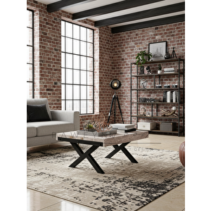 Grop Doğal Ahşap Orta Sehpa 70x120 70x120 cm