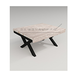 Grop Doğal Ahşap Orta Sehpa 70x120 70x120 cm