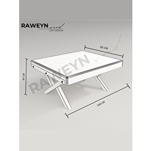 Deryawood Grop Doğal Ahşap Orta Sehpa 70x120