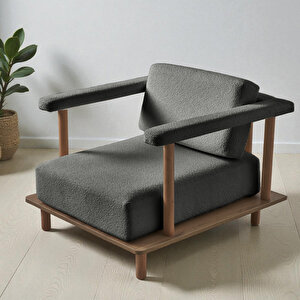 Eymense Pia Tekli Koltuk + Puf Antrasit