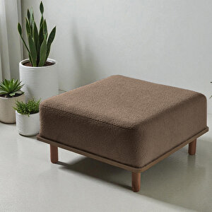 Eymense Pia Tekli Koltuk + Puf Kahverengi