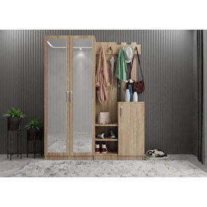 Life Dört Kapaklı Portmanto Meşe P.d.l_5_160cm