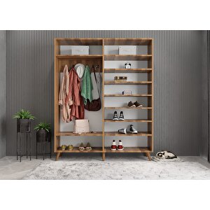 Süper Dört Kapaklı Portmanto Ceviz& Beyaz P.d.s_7_160cm 160 cm