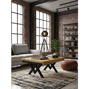 Walnut Doğal Ahşap Orta Sehpa 85x120 Natürel