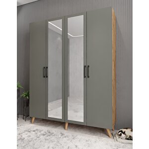 Süper Dört Kapaklı Portmanto Çam&antrasit P.d.s_9_160cm 160 cm