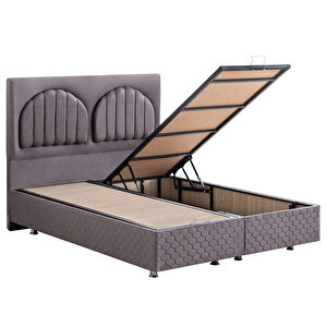 Walter İkili Set, Walter Tek Kişilik Baza Başlık Seti - Antrasit 90x200 cm