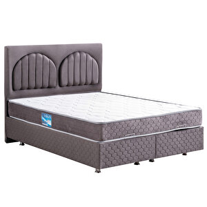 Walter İkili Set, Walter Tek Kişilik Baza Başlık Seti - Antrasit 90x190 cm