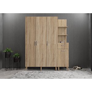 Harika Eko Dört Kapaklı Portmanto Meşe P.d.h.e_5_140cm 140 cm