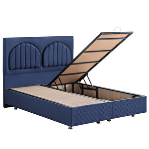 Walter İkili Set, Walter Tek Kişilik Baza Başlık Seti - Lacivert 90x200 cm