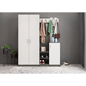 Life Eko Dört Kapaklı Portmanto Antrasit&beyaz P.d.l.e_4_160cm 160 cm