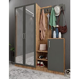 Life Dört Kapaklı Portmanto Çam&antrasit P.d.l_13_140cm 140 cm