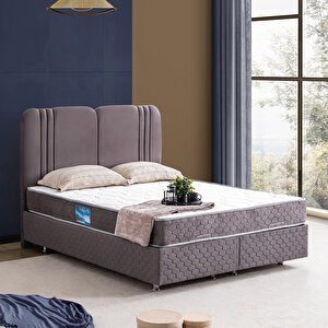 Paul Çift Kişilik Baza Başlık Orthosoft Yatak Seti - Antrasit 150x200 cm