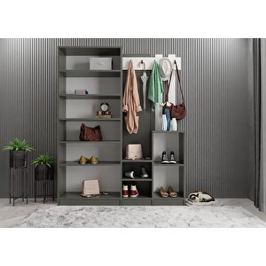 Life Eko Dört Kapaklı Portmanto Antrasit&beyaz P.d.l.e_4_140cm 140 cm