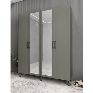 Süper Dört Kapaklı Portmanto Antrasit P.d.s_2_140cm 140 cm