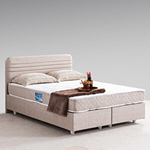 Mila Çift Kişilik Baza Başlık Orthosoft Yatak Seti - Krem