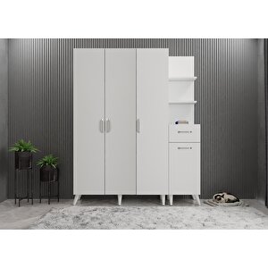 Harika Eko Dört Kapaklı Portmanto Beyaz P.d.h.e_1_140cm 140 cm