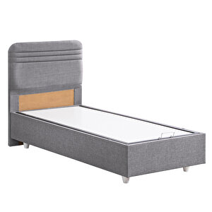 Mila Tek Kişilik Baza Başlık Orthosoft Yatak Seti - Gri