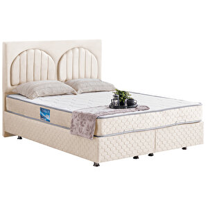 Walter İkili Set, Walter Çift Kişilik Baza Başlık Seti - Krem 140x190 cm