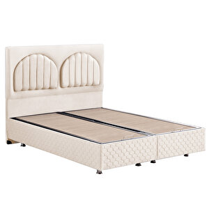 Walter İkili Set, Walter Çift Kişilik Baza Başlık Seti - Krem