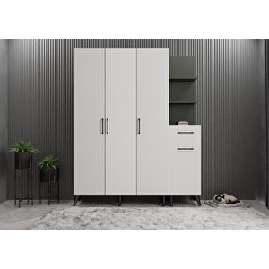 Harika Eko Dört Kapaklı Portmanto Antrasit&beyaz P.d.h.e_6_160cm 160 cm