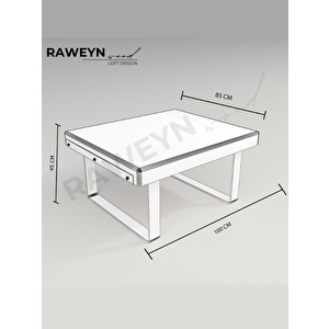 Deryawood Team Doğal Ahşap Orta Sehpa 70x100