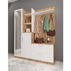 Bar Dört Kapaklı Portmanto Çam&beyaz P.d.b _10_180cm 180 cm