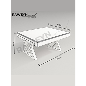 Deryawood Ventus Doğal Ahşap Orta Sehpa 100x100