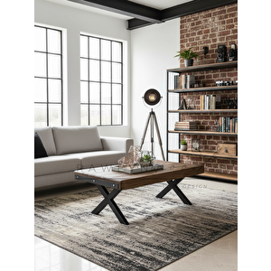 Billet Doğal Ahşap Orta Sehpa 85x85 Ceviz